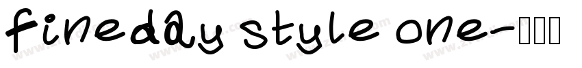 fineday style one字体转换